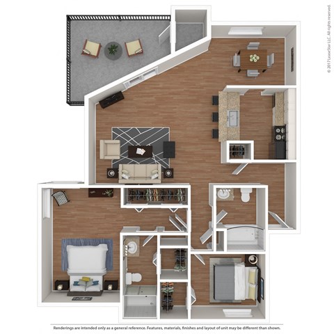 a 1 bedroom floor plan with a bathroom and a living room